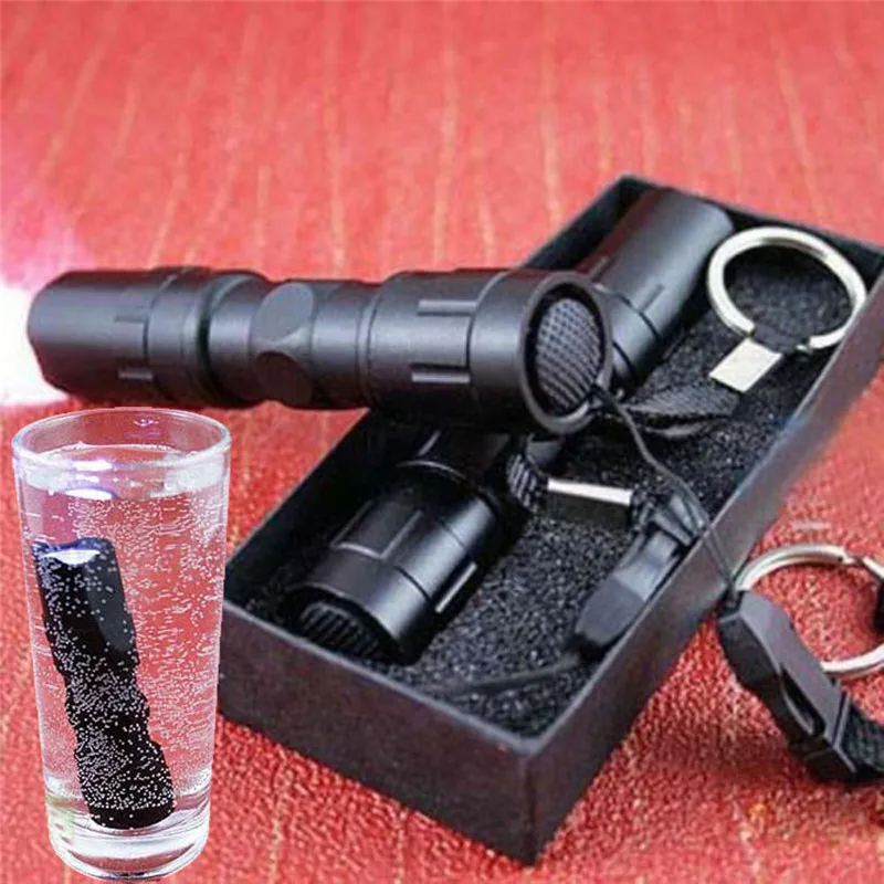 Portable Waterproof 8000LM Pocket LED Flashlight Zoomable LED Torch Mini Penlight Light AA buttery not included