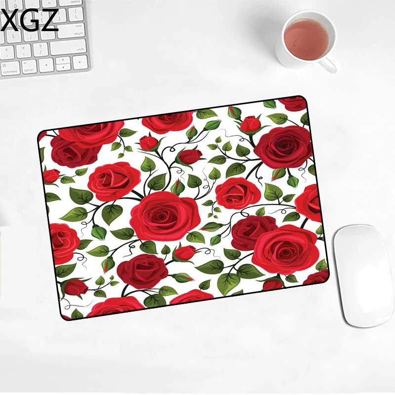XGZ Game Player Mouse Pad Flower Landscape Mousepad Small 22x18cm Washable Home Desktop Computer Office Notebook Gaming Mouse
