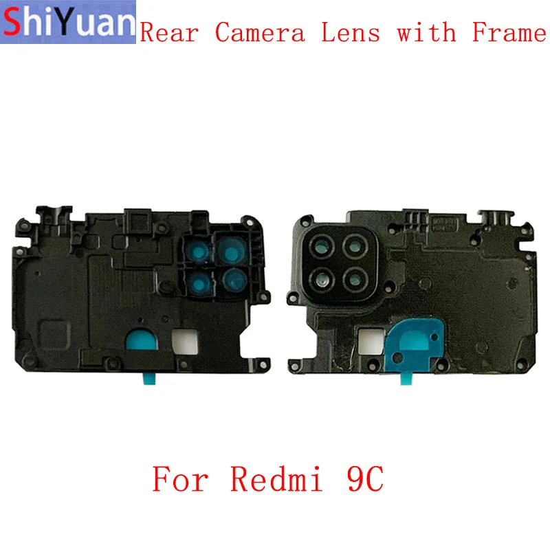 

Rear Back Camera Lens Glass with Frame Holder For Xiaomi Redmi 9C Replacement Repair Spare Parts