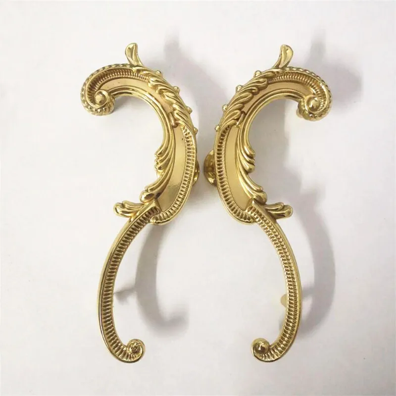 1pc European-style Brass Forged Double Hole Handle Drawer Furniture Handle Knobs Wardrobe Wine Cabinet Bookcase Handle Pulls