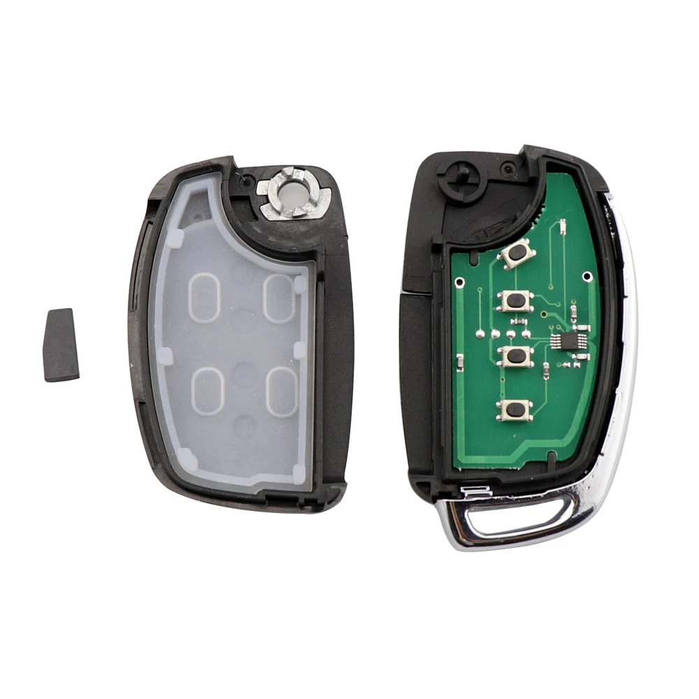 YIQIXIN Flip Key Fob per Hyundai Elantra Accent l10 IX35 IX45 I30 Solaris Tucson I20 Santa Fe Rio Ceed 4 pulsanti 315/433Mhz ID46