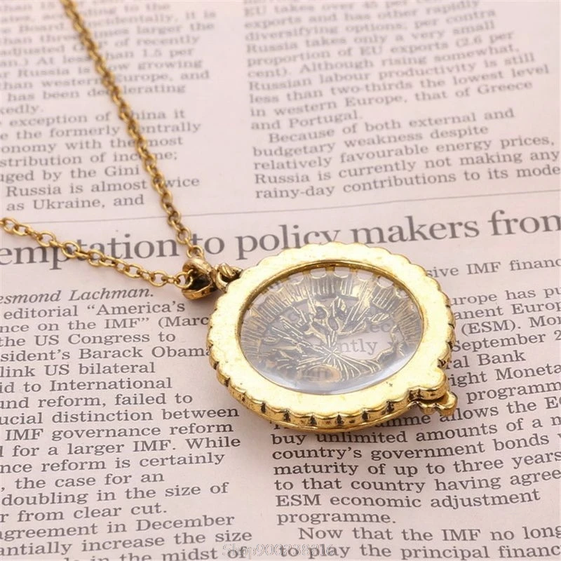 Vintage Chain Magnifying Glass Hot Necklace Pendant Grandma Gift Metal Magnifier Au19 20 Dropshipping