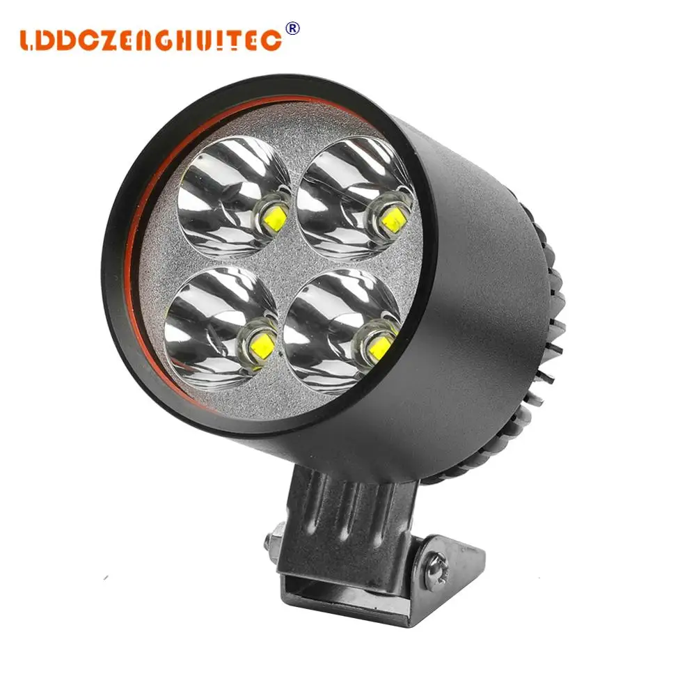 LDDCZENGHUITEC Universal 4LED Motorcycle Headlight Scooter 4000LM Spotlight Bright Waterproof Fog Spot Motos Headlamps