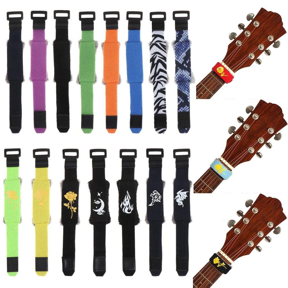 1PC Guitar Color Wraps Strings Mute Muter Fretboard Muting Wraps Acoustic Electric Guitar Bass Ukulele Instrument Accessory