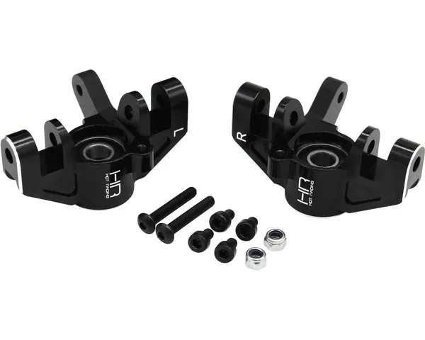 

HR Aluminum Front Steering Spindles Knuckles with Carbon Fiber Arms and Oversized Bearings for 1/6 Losi Super Rock Rey