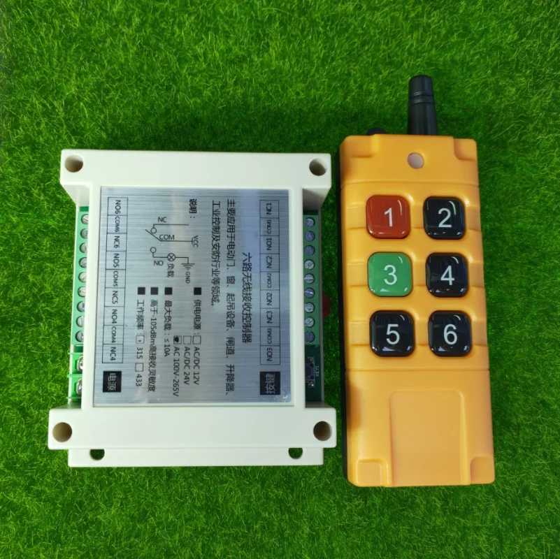 500-2000m DC12V 24V 6CH 6 CH Wireless Remote Control LED Light Switch Relay Output Radio RF Transmitter And 315/433 MHz Receiver