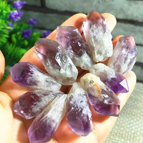 Brazil natural purple quartz point crystal rough specimen healing to send friends and relatives the best gift