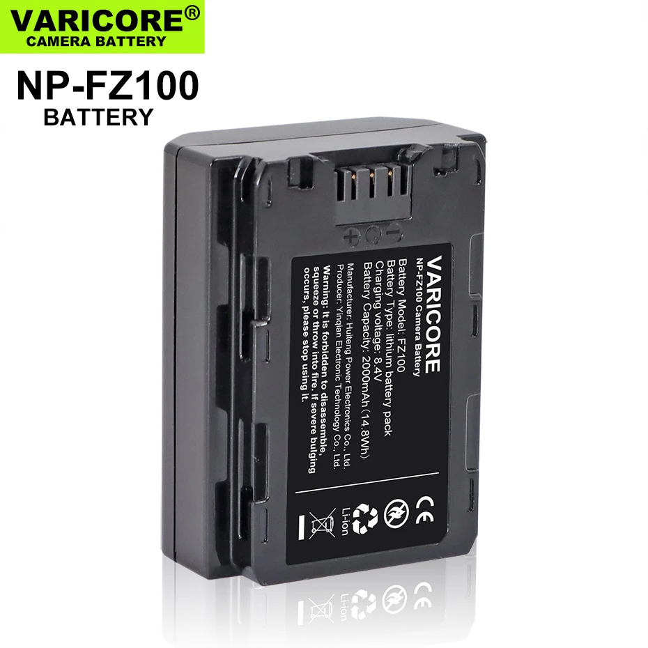 

VariCore Camera battery 8.4v 2000mAh A7 M3 Micro single NP-FZ100 for A7R4 A7R3 7RM3 A7RIII ILCE-9 A9M2 A7S3 Digital batteries