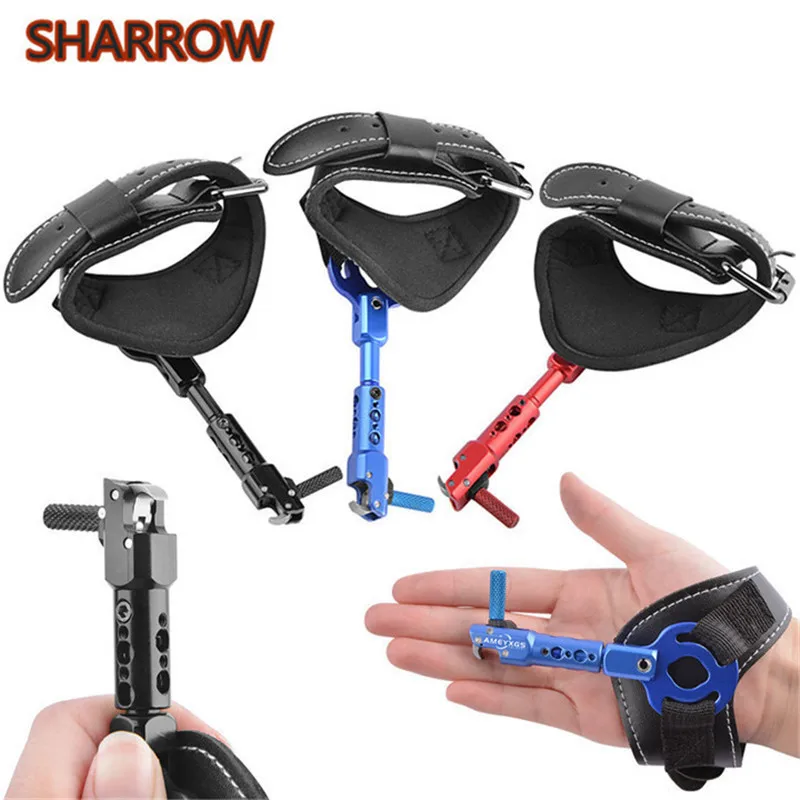 

1pc 3 Colors Archery Bow Release Aluminum Alloy Calipers Compound Bow Shooting Wristband Trigger Release Aids For Hunting Tool