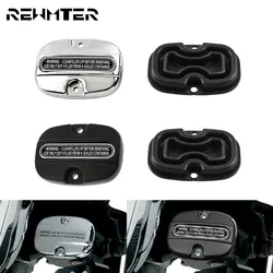 Motorcycle Rear Brake Master Cylinder Cover Gasket Rubber Black/Chrome For Harley Touring 08-18 Electra Glide Ultra Classic FLTR