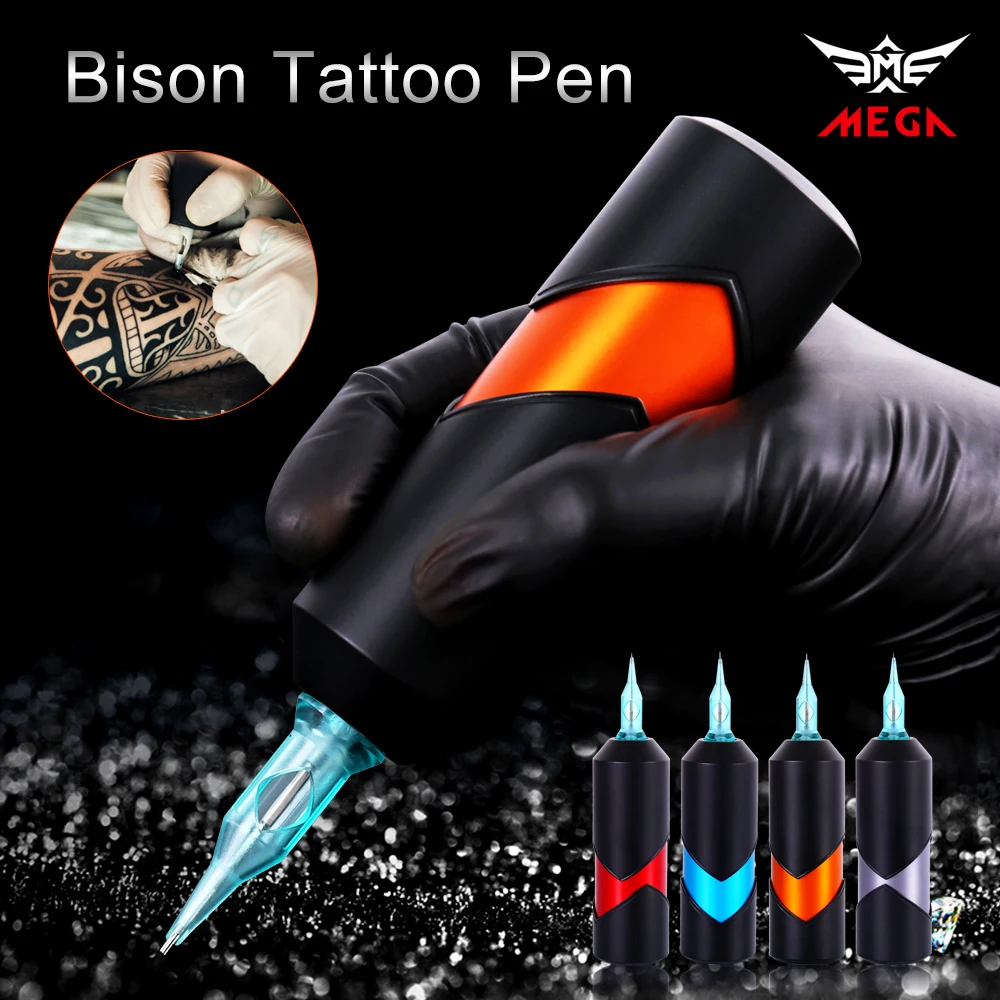 

Spark Tattoo Pen Rotary Tattoo Machine Needle Cartridges Short paragraph Tattoo Gun Black Precision RCA Motor Tattoo Machine Pen