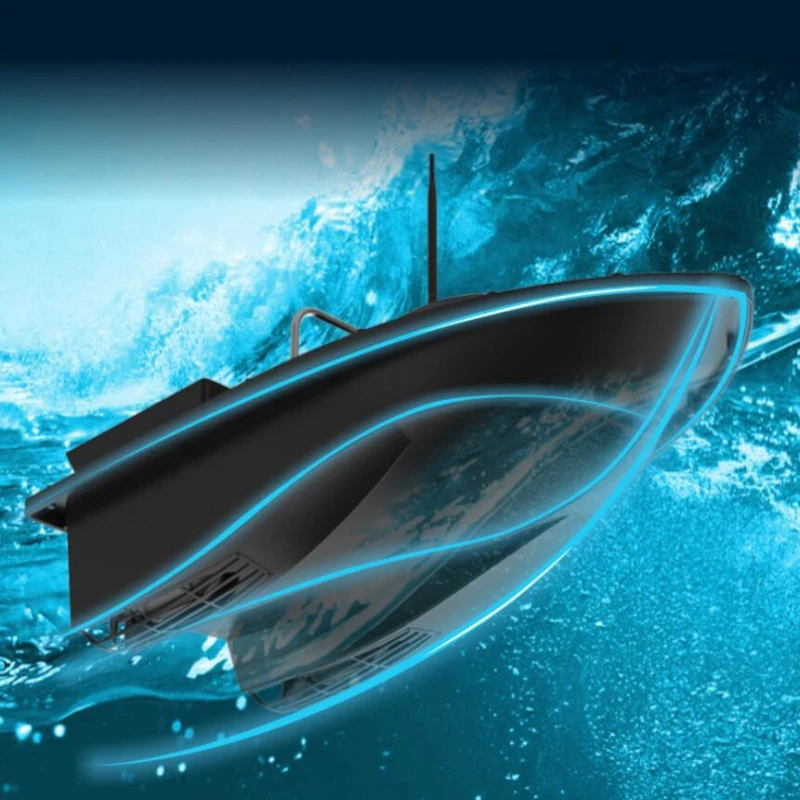 Grande doppia tramoggia Smart Wireless Control RC Bait Boat 2.4G 55CM 500M barca da pesca con esca RC ad alta velocità a doppia luce a lunga distanza