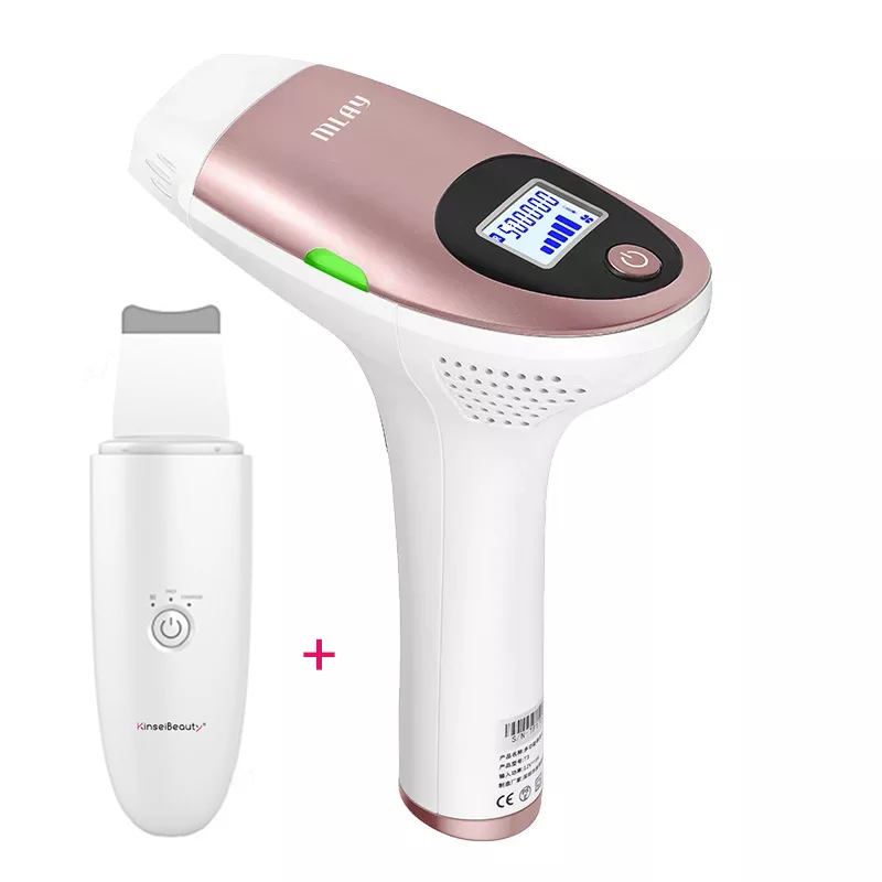 Mlay T3 حامل مصباح جهاز إزالة آلة إزالة الشعر بالليزر IPL. Face 、 Body 、 حامل مصباح بيكيني 500000 ومضات ، وحرية الملاحة