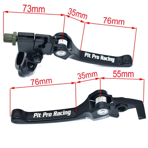 Imagen 2 del producto CRF KLX Pit Pro Xmotos BSE KAYO Pit Dirt Bikes piezas más aleación de aluminio palanca de embrague plegable juego de palanca de freno envío gratis