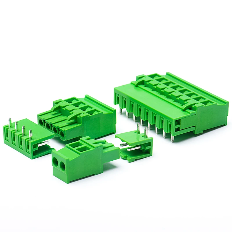 3 set Green PCB pluggable terminal block side wiring 2EDGKA-5.08 2P3P-24P flame retardant copper environmental protection