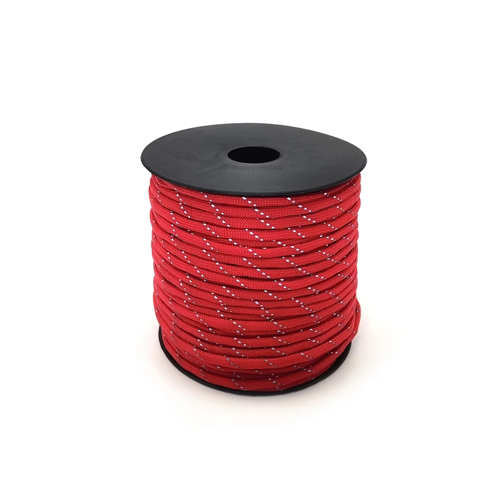 Reflecterende Paracord Touw Dia.4mm Voor Survival Parachute Cord Lanyard Camping Klimmen Camping Touw Wandelen Waslijn