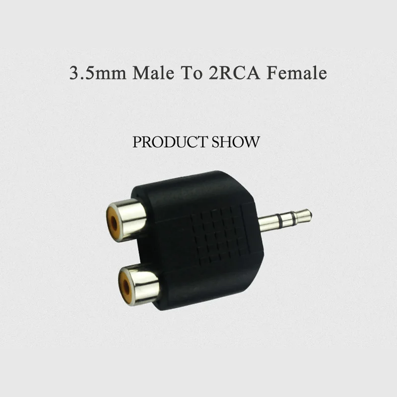 3PCS 3.5mm Audio Stereo Jack to RCA Male Female Socket Cable Phono Adapter Video Connector for Speaker Power