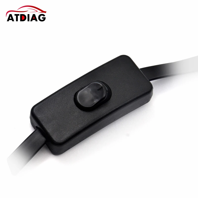 

Разветвитель OBD2 с удлинительным кабелем переключателя Ультратонкий локтевой кабель для лапши Диагностический соединительный кабель для автомобиля