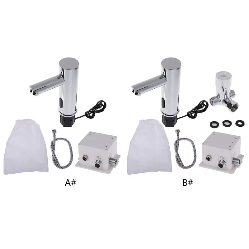 

Bathroom Automatic Infrared Sensor Sink Faucet Touchless Basin Water Tap Deck Mounted High Quality