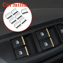 Carmilla 7Pcs/Set ABS Chrome Car Door Window Switch Lift Button Knob Cover Trim for Opel Mokka Insignia 2009 - 2015 Accessories