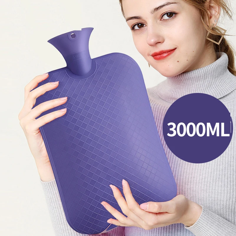 

3000ml Large Capacity Hot Water Bag for Female Elders Keep on Body Feet Hand Warmer Water-filling PVC Water Bottle Winter Warm