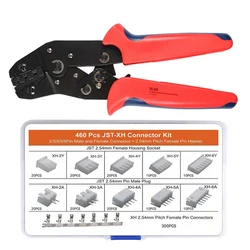 SN-28B Dupont crimping plier 460PCS JST-XH Connectors Kit Terminal Pin Crimper Tool for 2.54mm 3.96mm 23-17AWG 0.25-1.0mm²