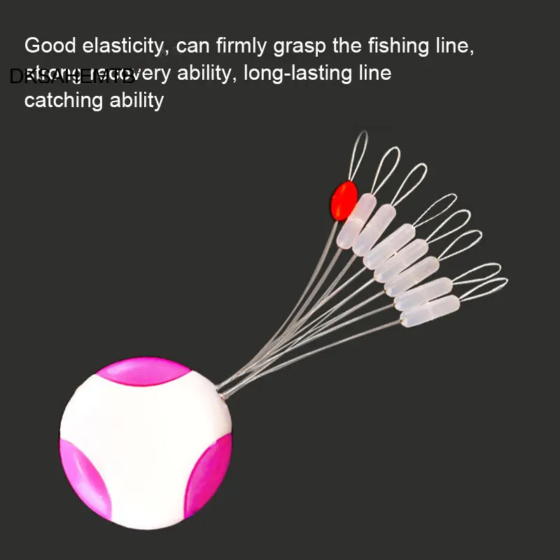 5pcs Fishing Stopper Silicone Float Bead Fishing Line Stops Space Bean Fishing Tackle Bait Accessories MJ