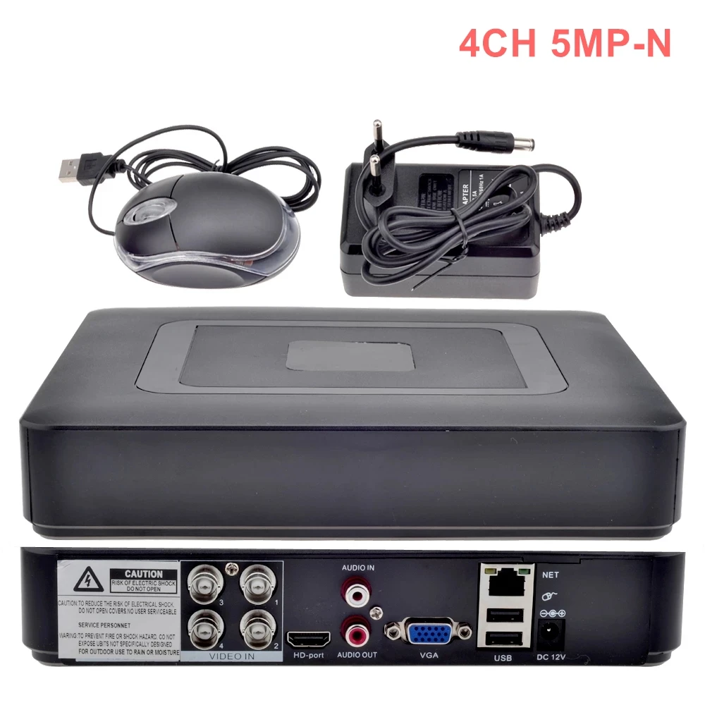 4CH 8CH AHD Surveillance DVR 5MP-N H.265 Hybrid 5.0 Megapixel NVR Digital Video Recorder for 2MP 5MP Security Camera XMEye