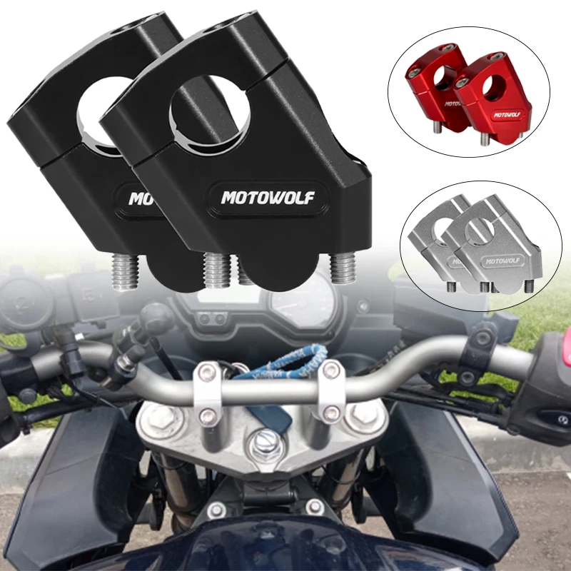 NEW Motorcycle 22mm 28mm Handlebar Heightening Riser Bar Clamp Mount For Honda NTV650 NTV 650 Deauville 700 Varadero 125