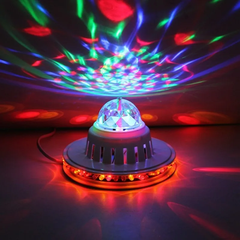 

LED Disco Ball Light Rotating Projector Sound Control Night Light Party Wedding Decoration Light Stage Lighting KTV Bar Party