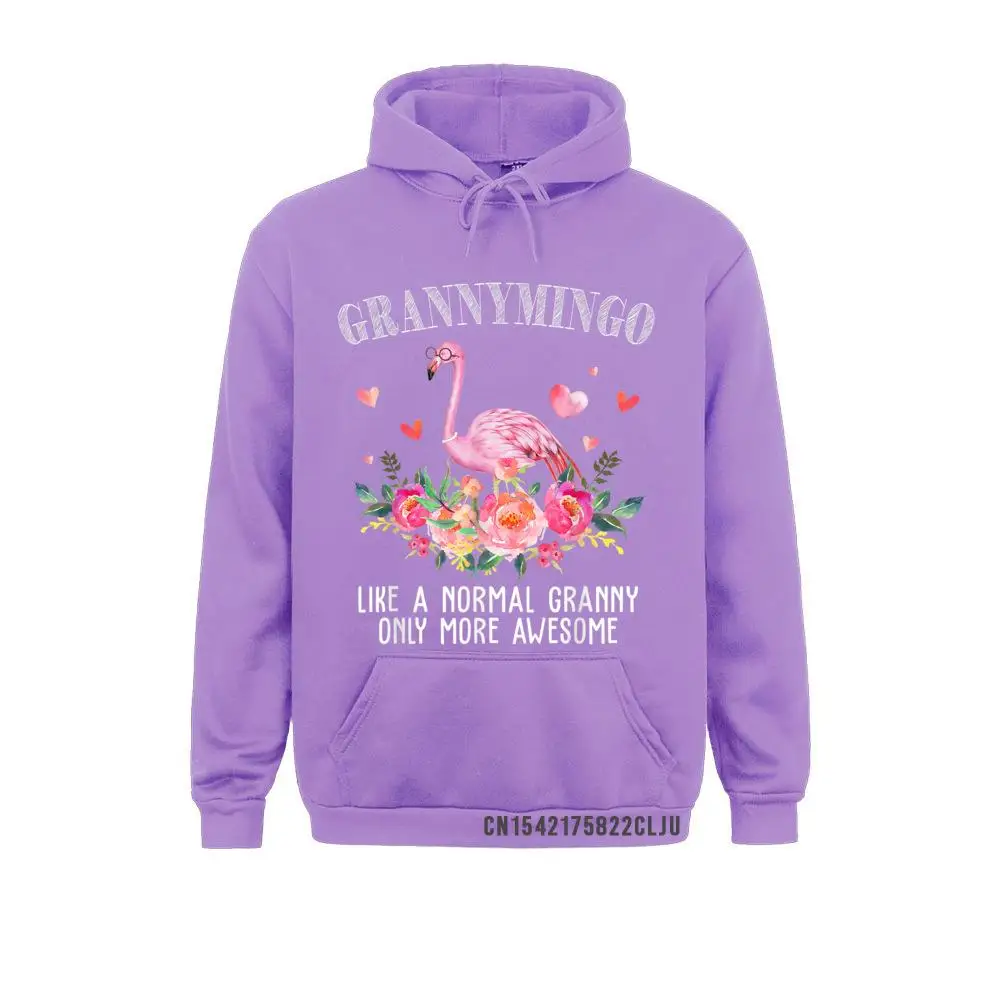 Hoodies Hoods Flamingo Grannymingo Like A Normal Granny Gift Funny Grandma Warm Autumn Women's Men Sweatshirts Camisa Rife