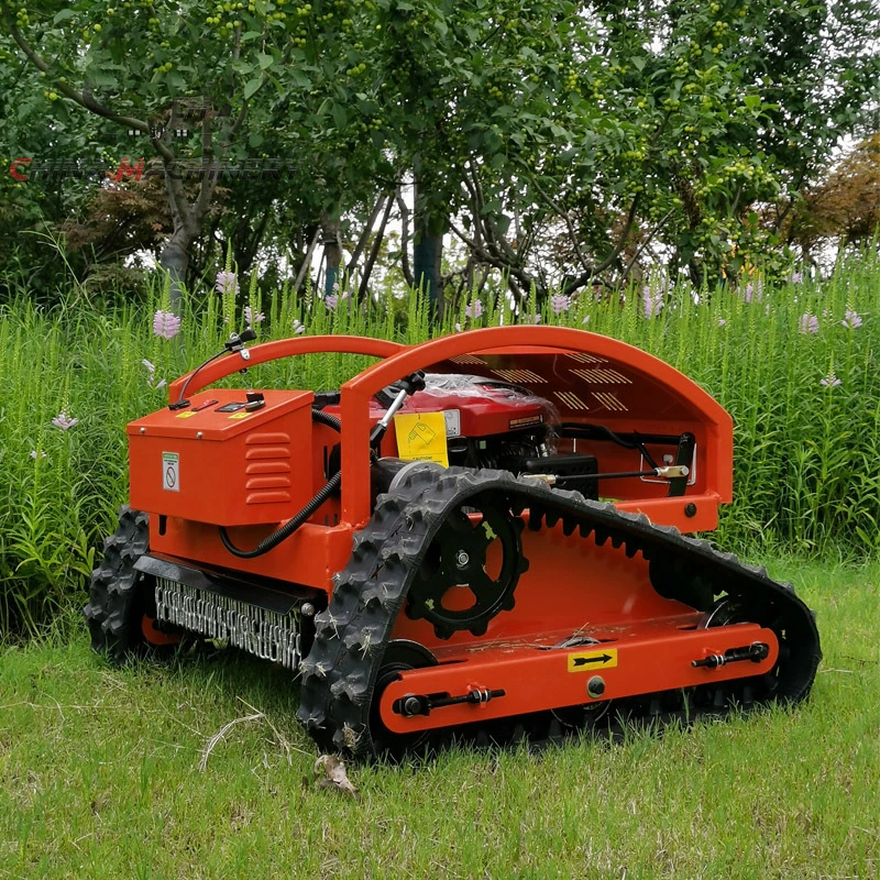 Garden Management Lawn Mower Small Remote Control Crawler Land Reclamation Weeding Machine Gasoline Power Planting Lawn Mower