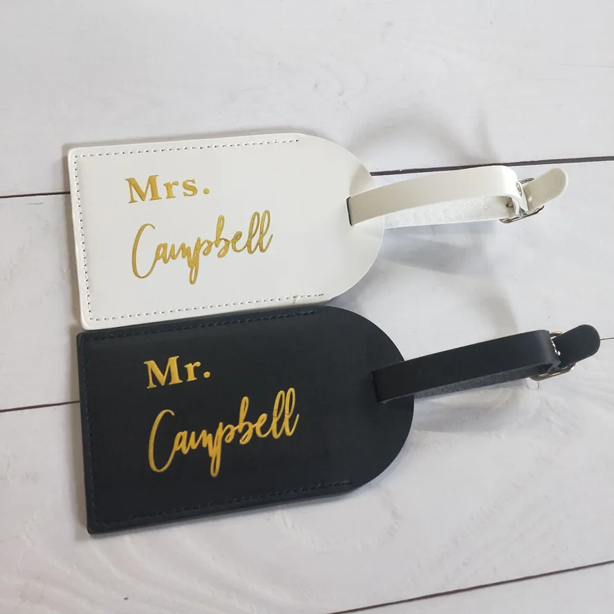 Custom Couples Luggage Gift Travel Wedding Adventure Luggage Label Personalized Mr and Mrs Wedding Couple Honeymoon Gifts