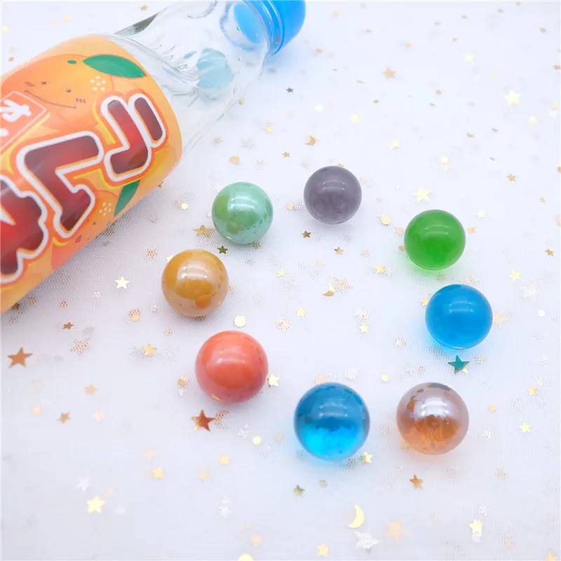 12pcs Glass Ball 22mm Cream Console Game Pinball Machine Cattle Small Marbles Pat Toys Parent-child Machine Beads