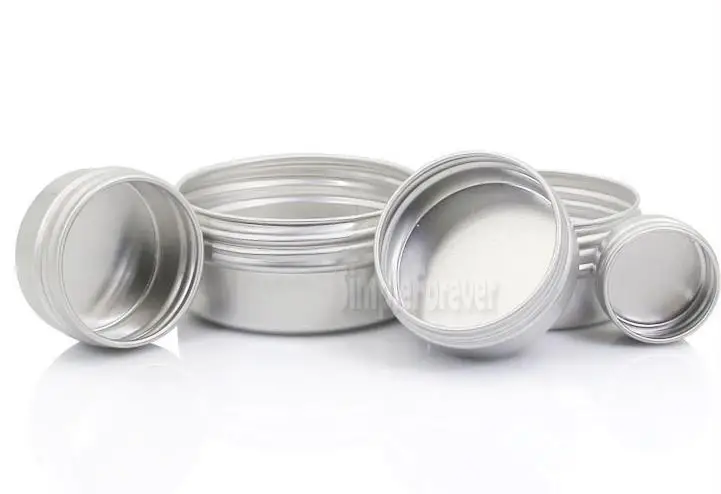 5 10 15 30 60 100 150 200 250 Ml Empty Aluminium Cosmetic Containers Pot Lip Balm Jar Tin for Cream Ointment Hand Cream Packagin