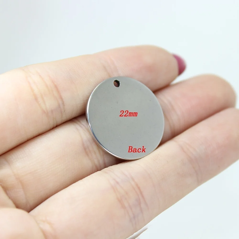 8Pcs/Lot--22mm Not 50 You're 21 With 29 Years Of Experience Stainless Steel Laser Engraved Disc Message Charm Pendant