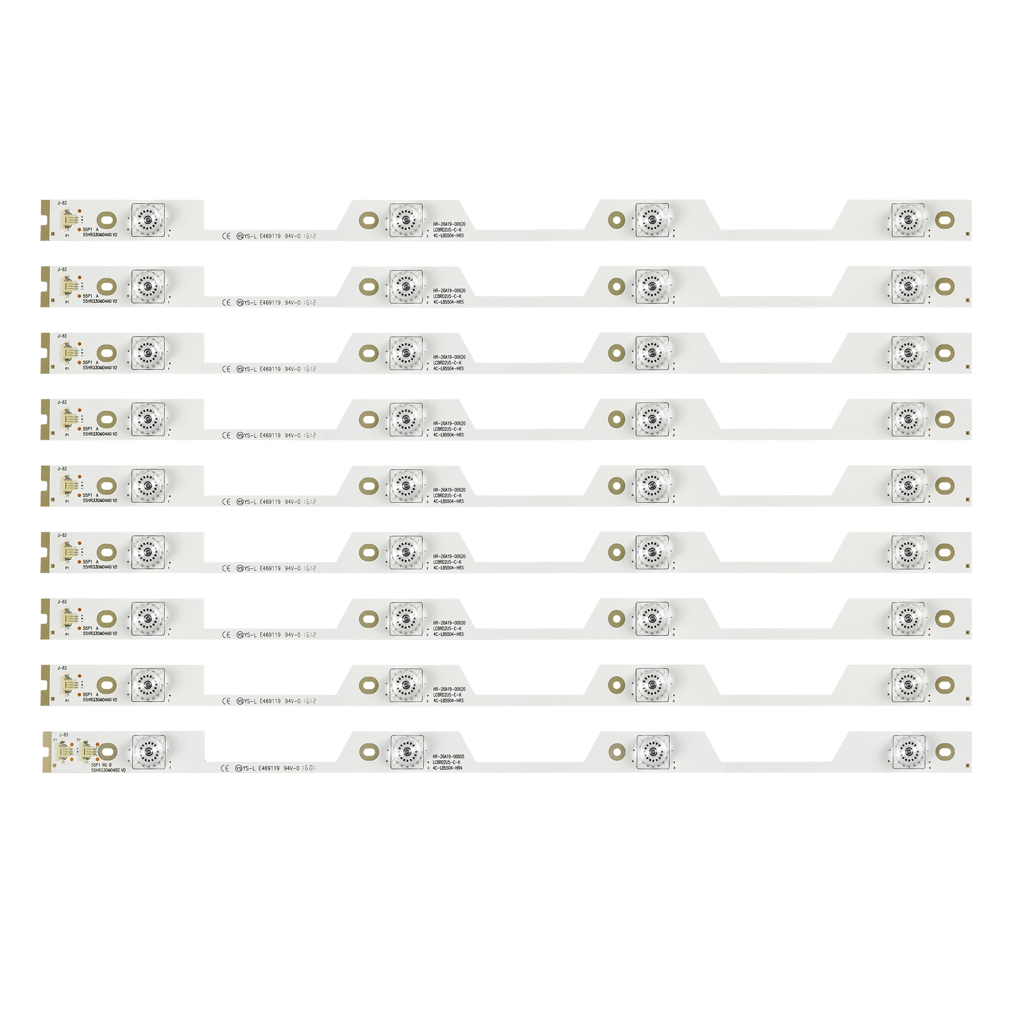 

NE 9pcs/set LED strip For TCL L55P1-UD L55P1S-CF B55A739 4C-LB5504-HR3 4C-LB5504-HR4 55HR330M04A0 55HR330M04A2 55HR330M04B2 V0