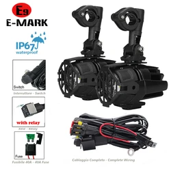 Universal Fogs Lights For Honda Africa Twin CRF1000L NC700X VFR1200X Crosstourer For Suzuki V-Strom DL 650 1000 For Kawasaki