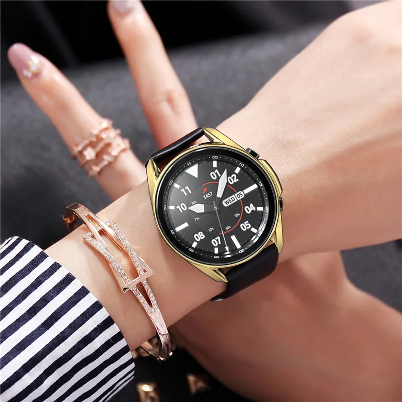 Case for Samsung Galaxy watch 3 TPU Plated cover all-around Coverage bumper Screen protector for active smartwatch Accessories