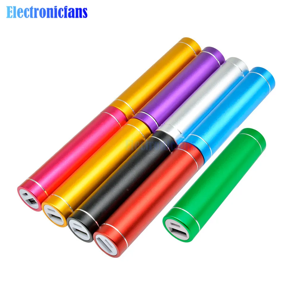 Multicolor Metal Power Bank DIY Kit Storage Case Box Free welding Suit 1X 18650 Battery 5V 1A USB External Charger smart phone