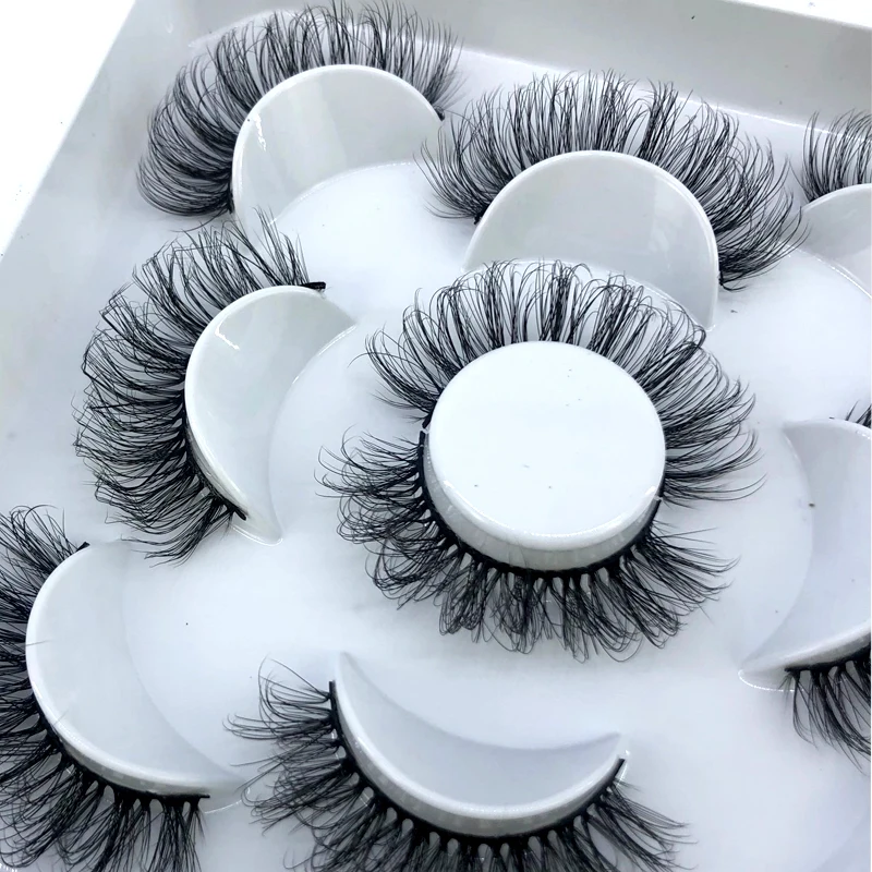 5 Paar flauschige Wimpern 8–25 mm 3D-Nerzwimpern lange dicke natürliche falsche Wimpern Großhandel Wimpern Anbieter Make-up Nerzwimpern – Detail 26