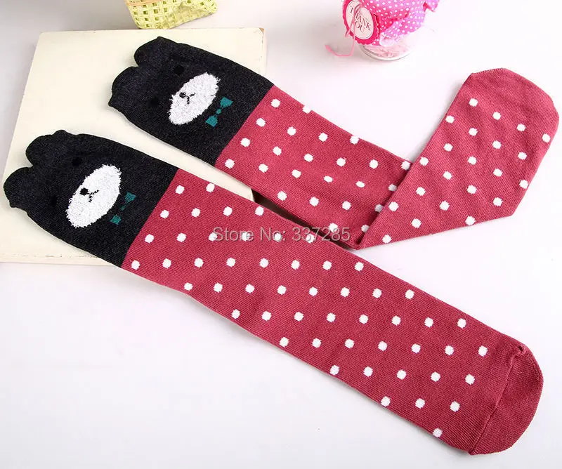 Kinder-Wärmesocken, Kurze Niedliche Cartoon-Socken für Mädchen, Kniehohe Socken für Kleinkinder, Baumwoll-Babysocken mit Tiermotiven, Überkniestrümpfe für Mädchen – Detail 7
