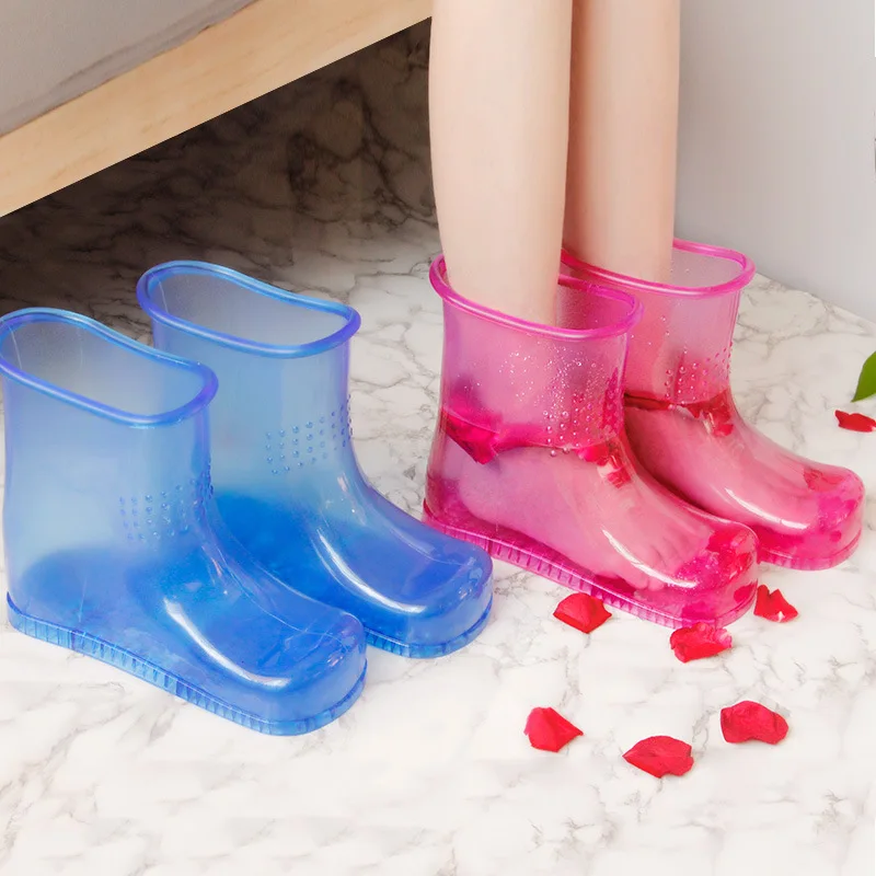 Women Foot Soak Bath Therapy Massage Shoes Relaxation Ankle Boots Acupoint Sole Home Feet Care Hot Water Zapatos Mujer