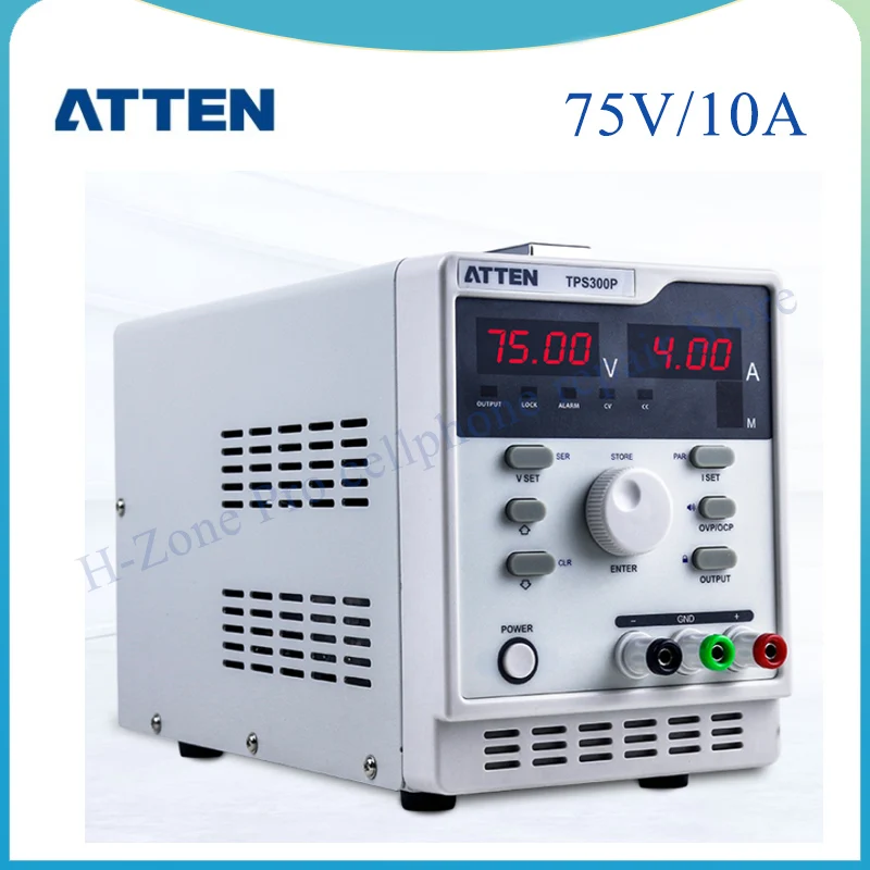 ATTEN TPS300P  0-75V 0-10A adjustable repair mobile Single Channel 300W Linear DC Linear Power Supply