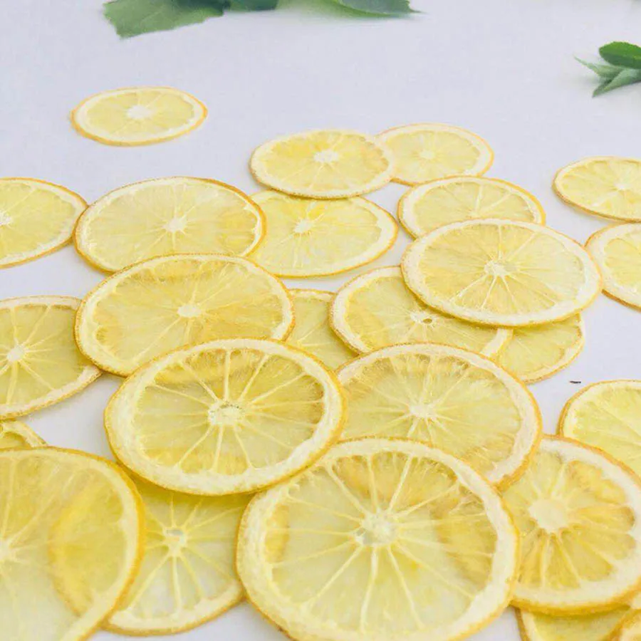 5pcs Dried Pressed 3-5cm Yellow Lemon Slices Plant Herbarium For Jewelry Photo Frame Phone Case Bookmark Postcard Making DIY