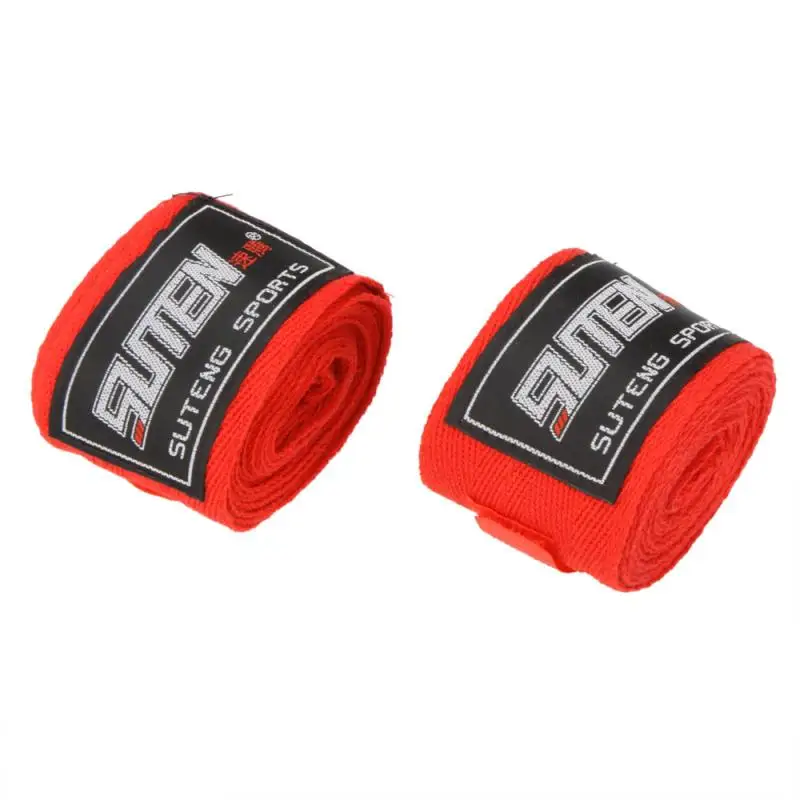 5cm Length 2.5M Cotton Sports Strap Boxing Bandage Sanda Muay Thai MMA Taekwondo Hand Gloves Wraps 1set