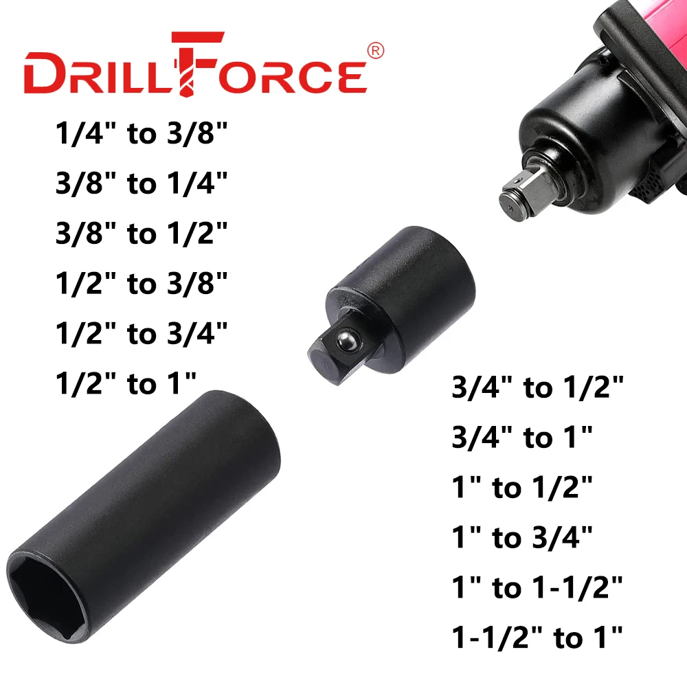 Imagem -02 - Adaptador de Soquete Pneumático Heavy Duty Wrench Connector Redutor de Catraca Conversor Impact Driver Extension Car Auto Repair Tools