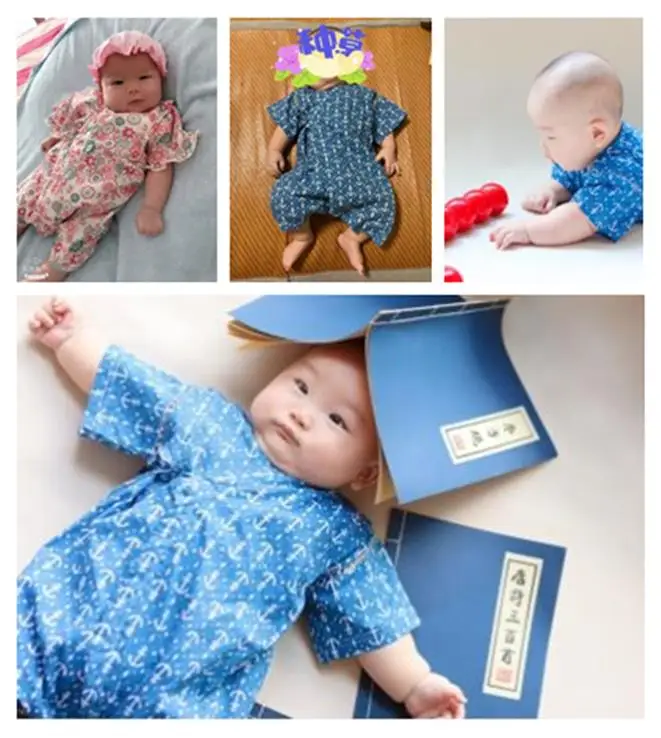 Kimono Baby Clothes Japanese Style Kids Clothes Girls Romper Retro Bathrobe Uniform Clothes Infants Print Costume Unisex Y531