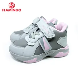 Flamingo outono & inverno moda sapatos esportivos alta qality gancho & laço anti-deslizamento crianças sapatos para menina frete grátis 212b-f29-2653/54