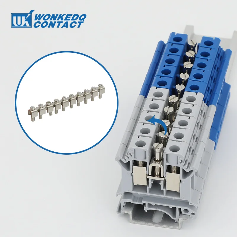 1Pc FBI10-10 Wiring Jumpers For UK10N UK10 Wire Strip Connector FBI 10-10 DIN Rail UK Terminal Block Accessories Fixed Bridge